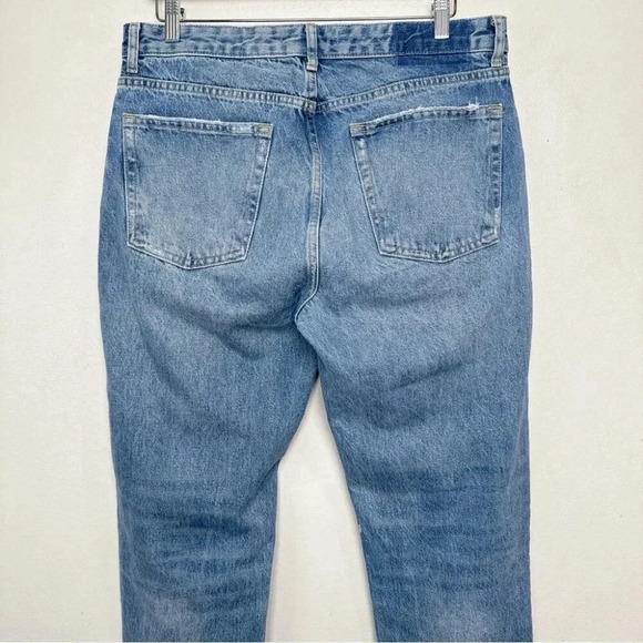 Zara Mens  36 Medium Wash Distressed Relaxed Button Fly Jeans - Picture 12 of 15